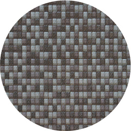 Round Machine Washable Transitional Burgundy Brown Rug, wshpat2366