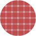 Round Patterned Red Novelty Rug, pat2367