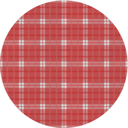 Round Machine Washable Transitional Red Rug, wshpat2367