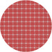 Round Machine Washable Transitional Red Rug, wshpat2368