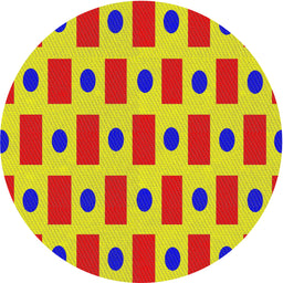 Round Patterned Yellow Novelty Rug, pat2371