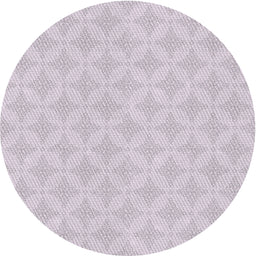 Round Machine Washable Transitional Lavender Purple Rug, wshpat2377