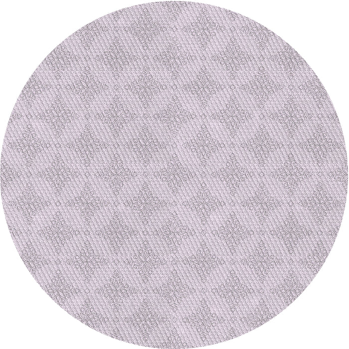 Round Machine Washable Transitional Lavender Purple Rug, wshpat2377