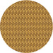 Round Patterned Orange Novelty Rug, pat2378