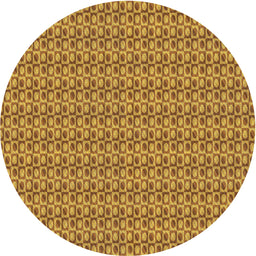 Round Machine Washable Transitional Orange Rug, wshpat2378