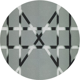 Round Patterned Gray Novelty Rug, pat2380