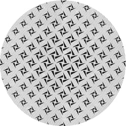Round Machine Washable Transitional White Smoke Rug, wshpat2393