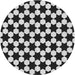 Round Patterned Light Gray Novelty Rug, pat2395