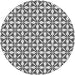 Round Machine Washable Transitional Light Black Rug, wshpat2397