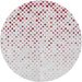 Round Patterned Off-White Novelty Rug, pat2405