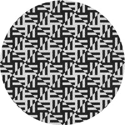 Round Patterned Light Gray Novelty Rug, pat2406