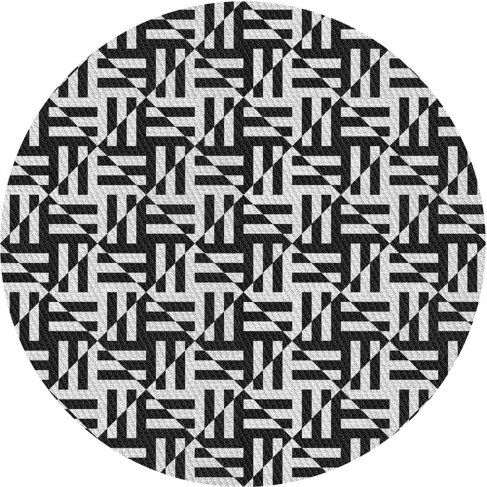 Round Machine Washable Transitional Light Gray Rug, wshpat2406