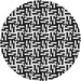 Round Machine Washable Transitional Light Gray Rug, wshpat2406