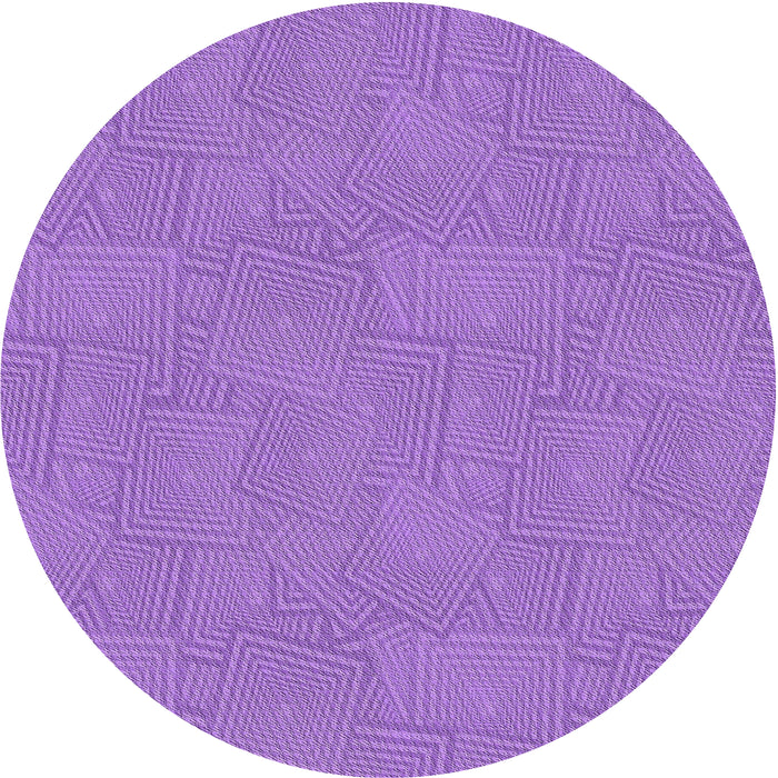 Round Patterned Blue Violet Purple Novelty Rug, pat2407