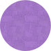 Round Machine Washable Transitional BlueViolet Purple Rug, wshpat2407