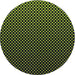 Round Patterned Black Novelty Rug, pat2408