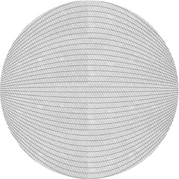 Round Machine Washable Transitional White Smoke Rug, wshpat2413