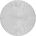 Round Machine Washable Transitional White Smoke Rug, wshpat2413