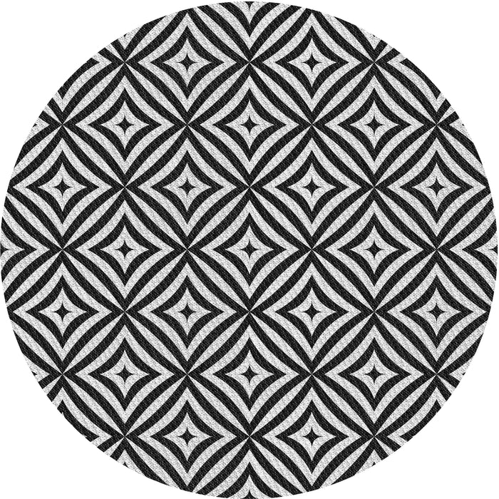 Round Machine Washable Transitional Grey Gray Rug, wshpat2415