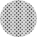 Round Patterned Off-White Novelty Rug, pat2416