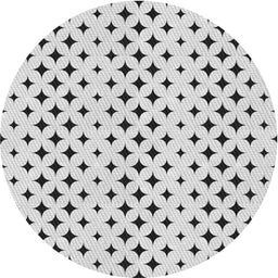 Round Machine Washable Transitional White Smoke Rug, wshpat2416