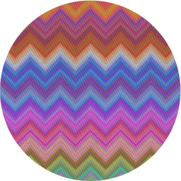 Round Machine Washable Transitional Rosy Brown Pink Rug, wshpat2417