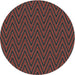 Round Machine Washable Transitional Red Rug, wshpat2418