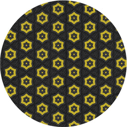 Round Machine Washable Transitional Brown Rug, wshpat2423