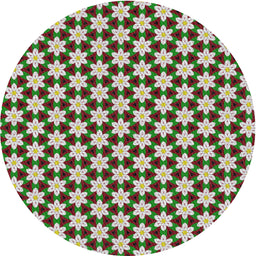 Round Patterned Light Green Novelty Rug, pat2425