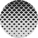 Round Patterned Platinum Gray Novelty Rug, pat2427