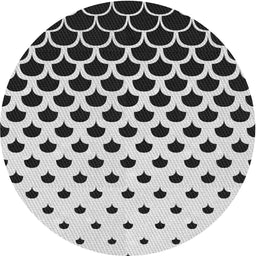 Round Machine Washable Transitional Platinum Gray Rug, wshpat2427