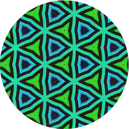 Round Patterned Mid Gray Modern Rug, pat2430