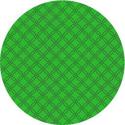 Round Patterned Lime Green Novelty Rug, pat2438