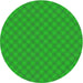 Round Patterned Lime Green Novelty Rug, pat2438