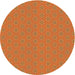 Round Patterned Yellow Novelty Rug, pat2439