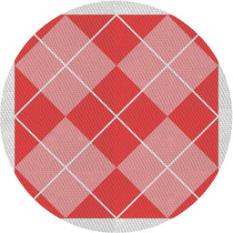 Round Patterned Rose Pink Novelty Rug, pat243
