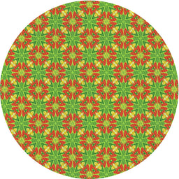 Round Machine Washable Transitional Mahogany Brown Rug, wshpat2444