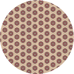Round Machine Washable Transitional Chestnut Brown Rug, wshpat2446