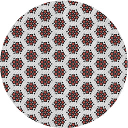 Round Machine Washable Transitional Dark Brown Rug, wshpat2447