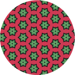 Round Patterned Hazel Green Novelty Rug, pat2451