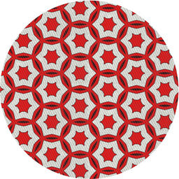 Round Machine Washable Transitional Grey Gray Rug, wshpat2456