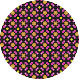 Round Machine Washable Transitional Dark Purple Rug, wshpat2462