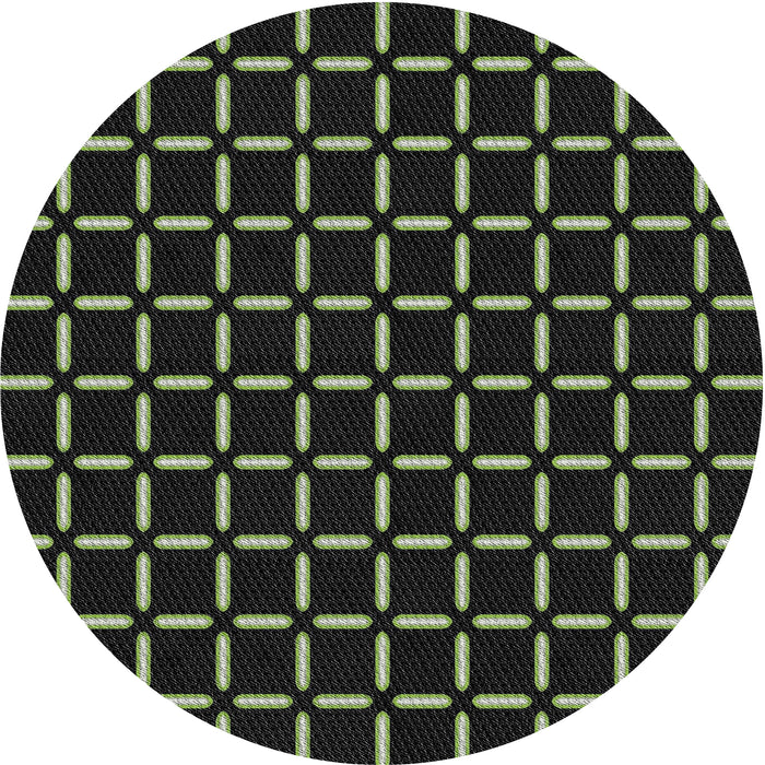 Round Patterned Black Novelty Rug, pat2463