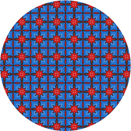 Round Machine Washable Transitional Blue Rug, wshpat2465
