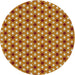 Round Patterned Mahogany Brown Novelty Rug, pat2470