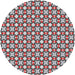 Round Patterned Light Gray Novelty Rug, pat2474