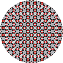Round Machine Washable Transitional Light Gray Rug, wshpat2474