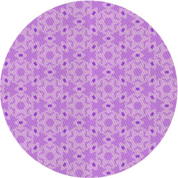 Round Machine Washable Transitional Blossom Pink Rug, wshpat2481