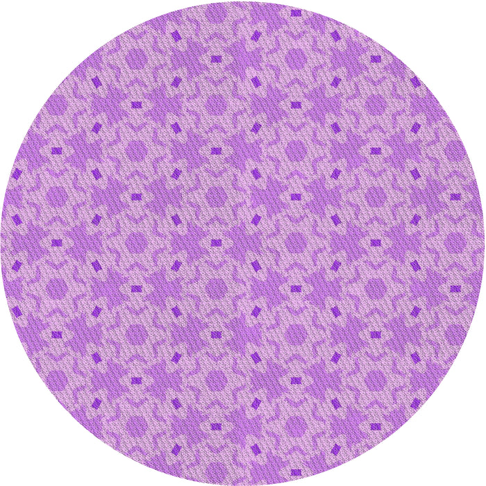 Round Patterned Blossom Pink Novelty Rug, pat2481