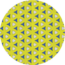 Round Patterned Khaki Green Novelty Rug, pat2489